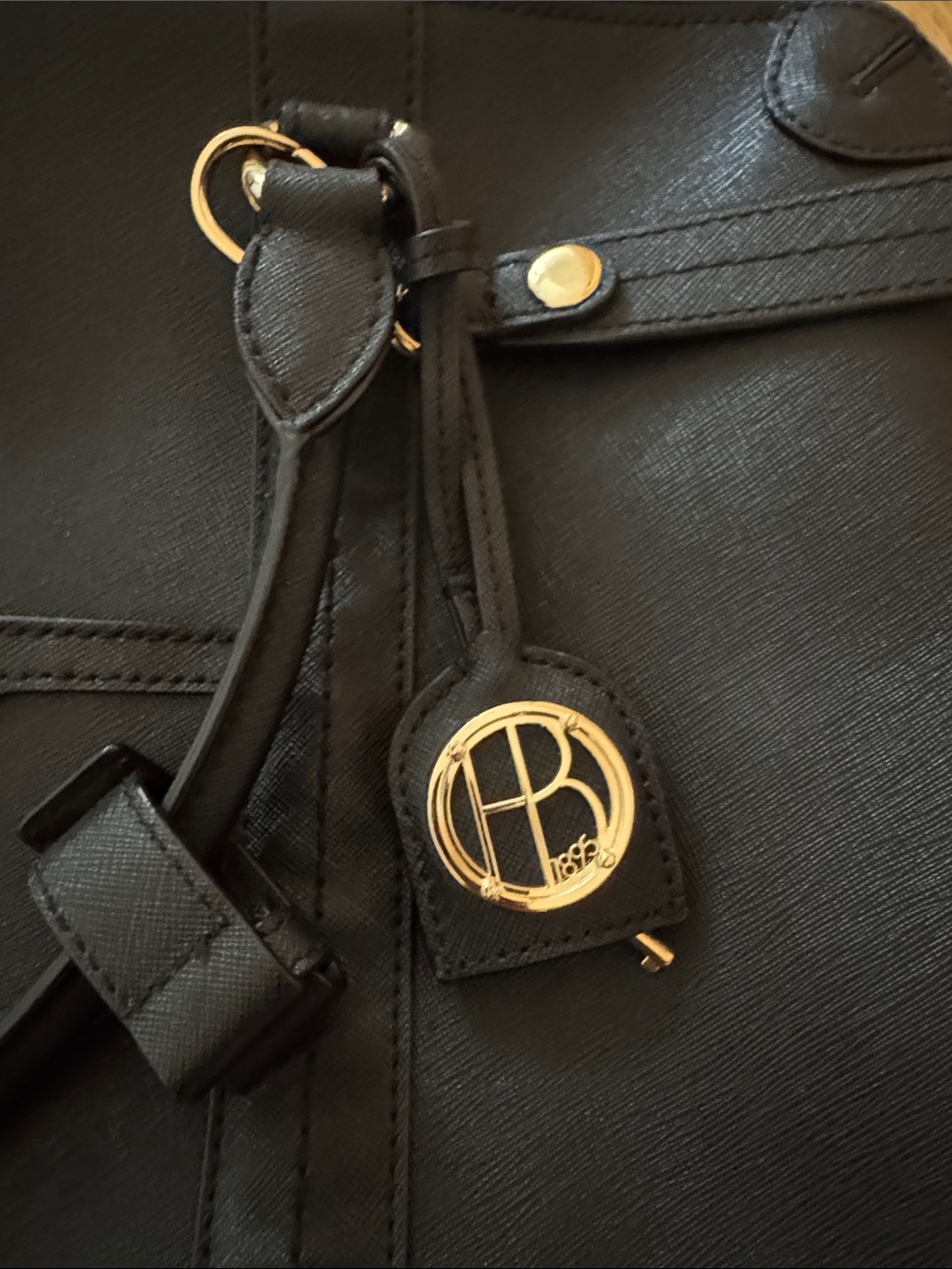 henri bendel Black Leather Satchel with Gold Hardware - Picture 3 of 7